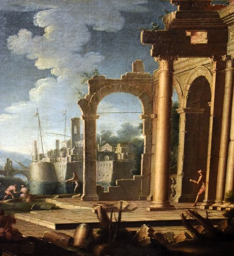 XVIIIe siècle - Caprice architectural Gennaro Greco (1663-1714)